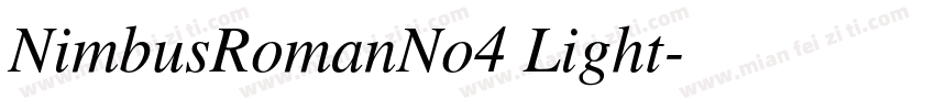 NimbusRomanNo4 Light字体转换